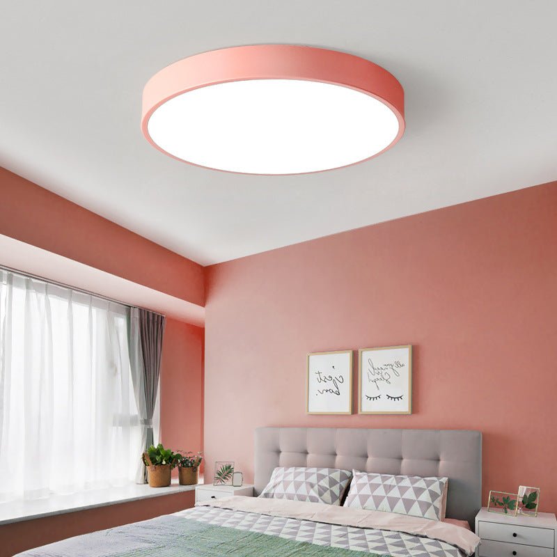 Moderne Runde LED Deckenleuchte Flache Scheibe
