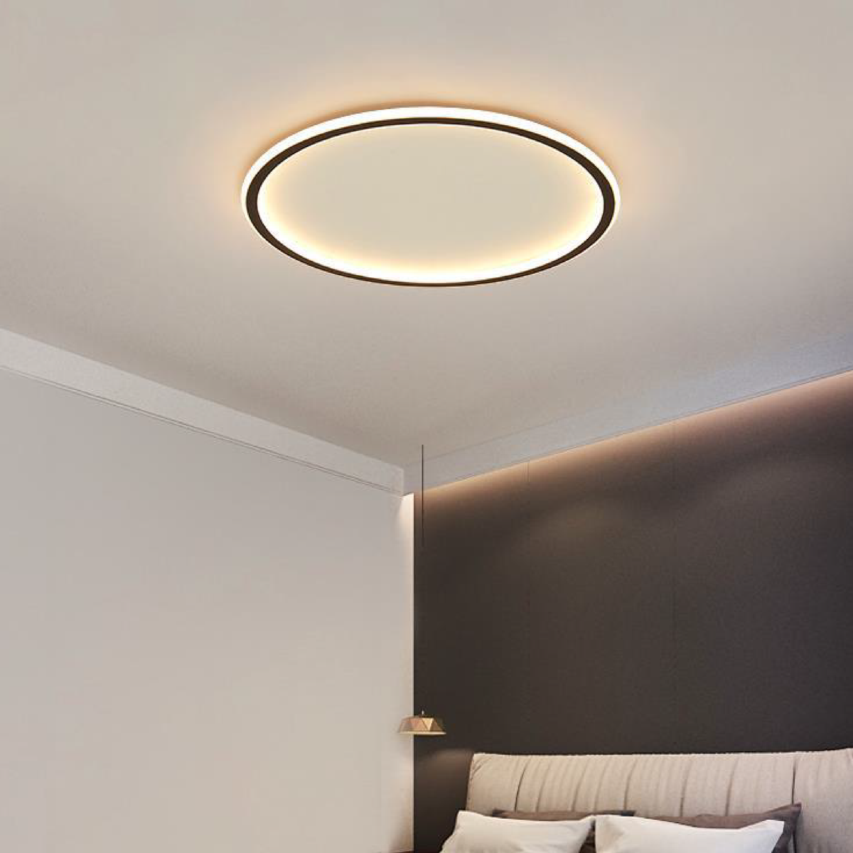 Deckenleuchte, Rund, Skandinavische LED, Dimmbar, Aluminium