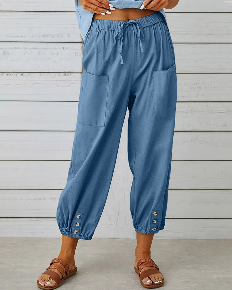 Elegante lockere Hose mit hohem Bund für einen stilvollen Look