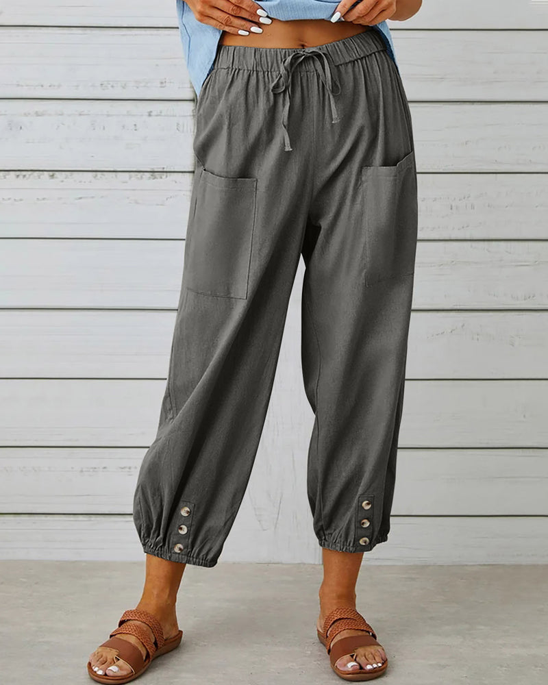 Elegante lockere Hose mit hohem Bund für einen stilvollen Look