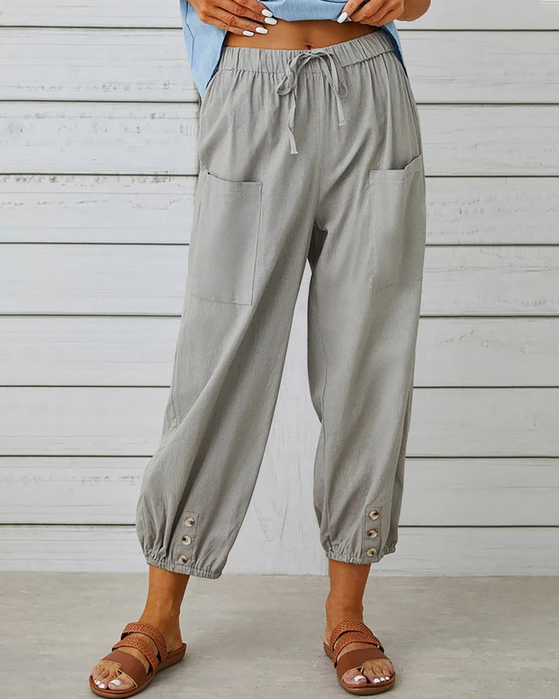 Elegante lockere Hose mit hohem Bund für einen stilvollen Look