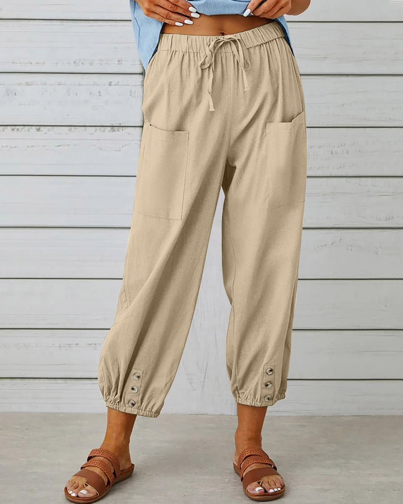 Elegante lockere Hose mit hohem Bund für einen stilvollen Look