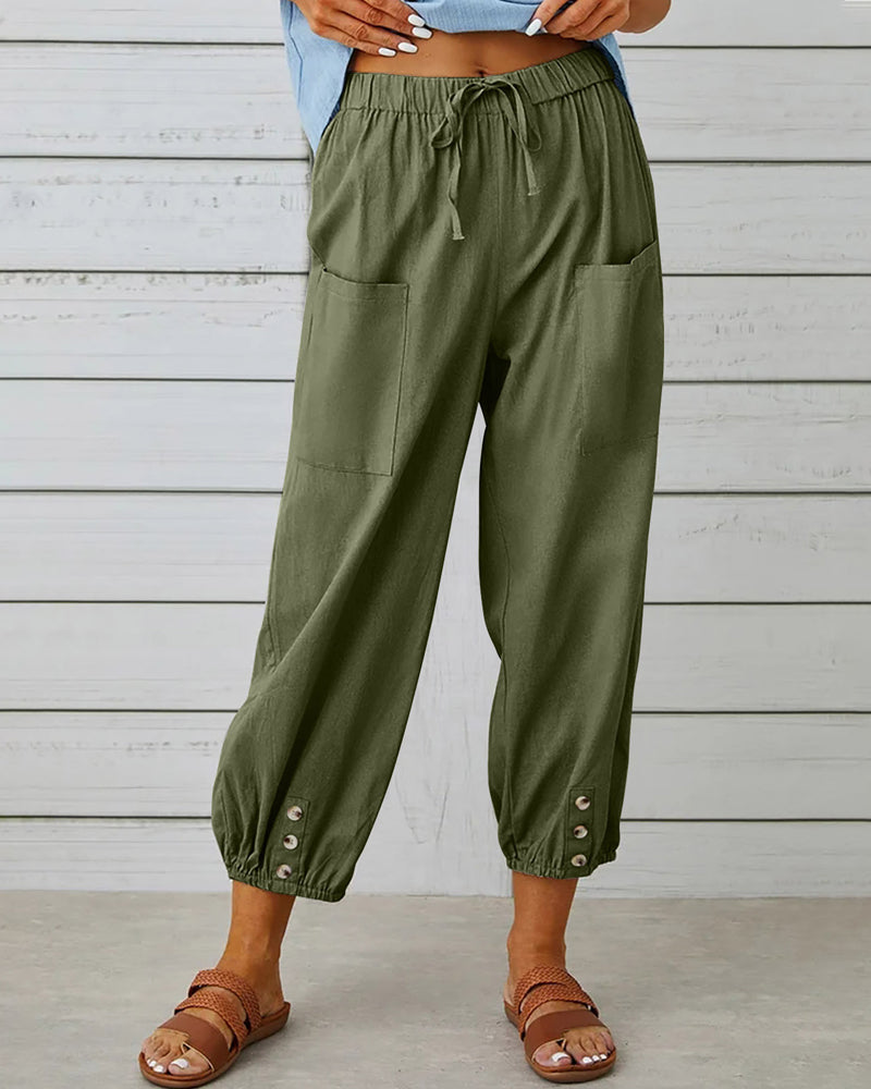 Elegante lockere Hose mit hohem Bund für einen stilvollen Look