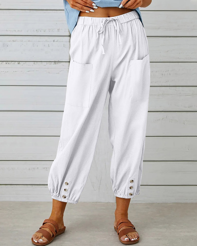 Elegante lockere Hose mit hohem Bund für einen stilvollen Look