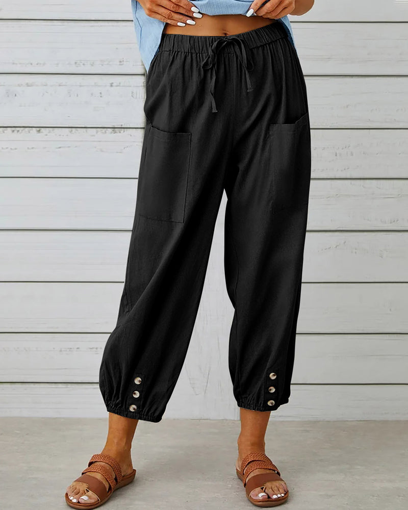 Nina | Elegante lockere Hose mit hohem Bund für einen stilvollen Look