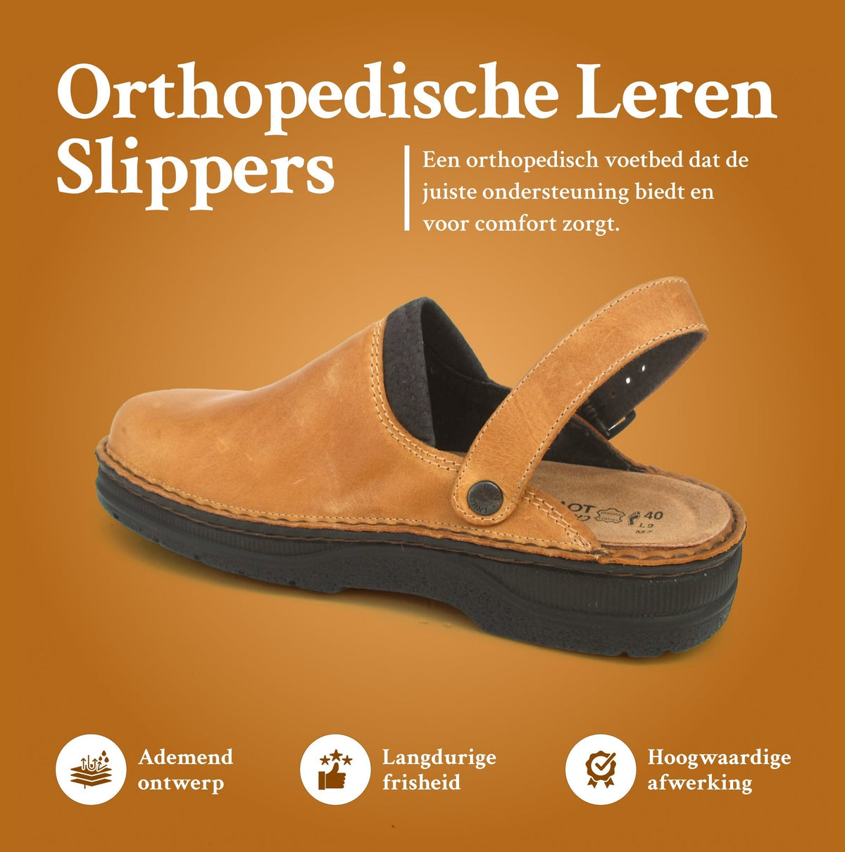 Men's Orthopedic Leather Slippers