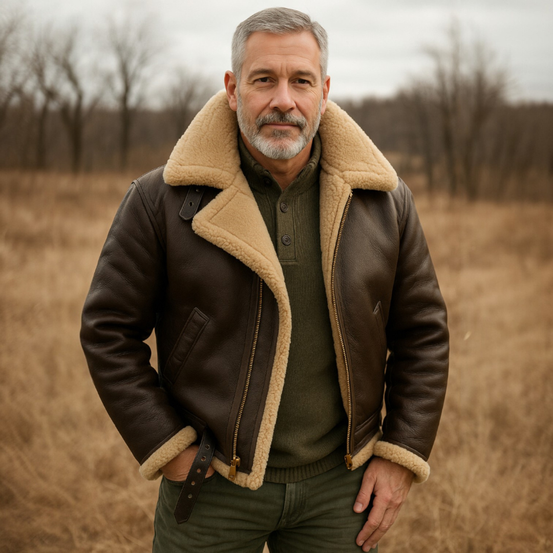 Herren's Signature Sheepskin Leder Jacke