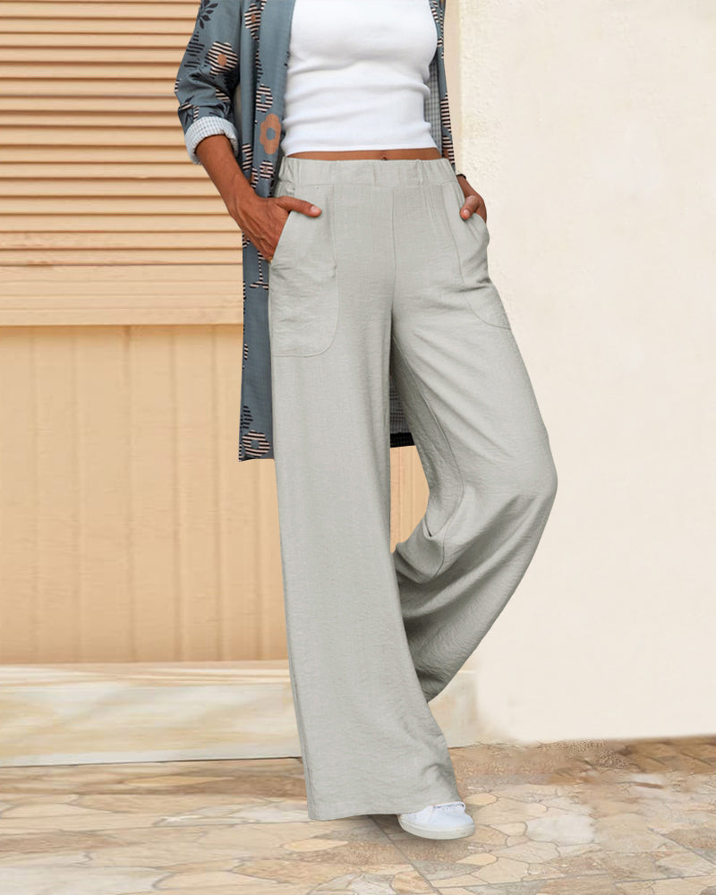 Elegante und bequeme hoch taillierte Effén Hose
