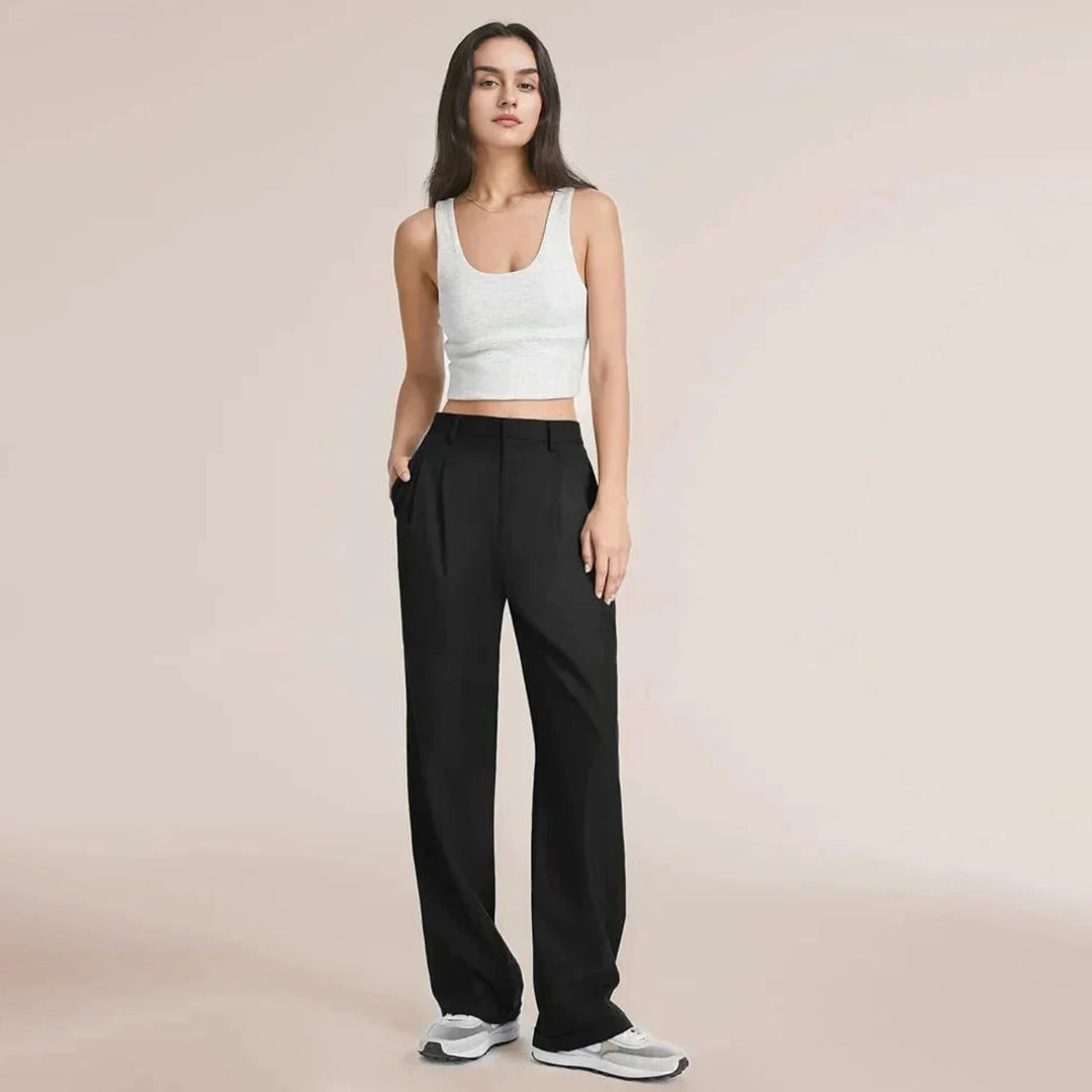 Rosen | Trendige und Schicke Hose in Hoher Taille für einen Eleganten Look