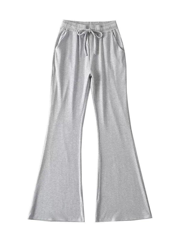 Rosa | Elegante ausgestellte Hose mit hohem Bund für einen stilvollen Look