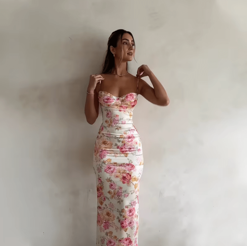 Beau | Sommer-Maxikleid mit Blumenmuster
