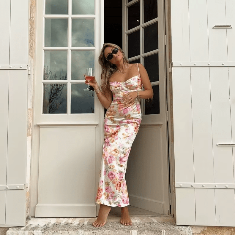 Beau | Sommer-Maxikleid mit Blumenmuster