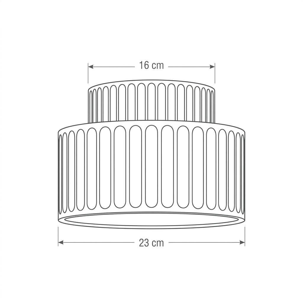 Geriffelte Deckenleuchte - Zweistufiges Trommel-Design