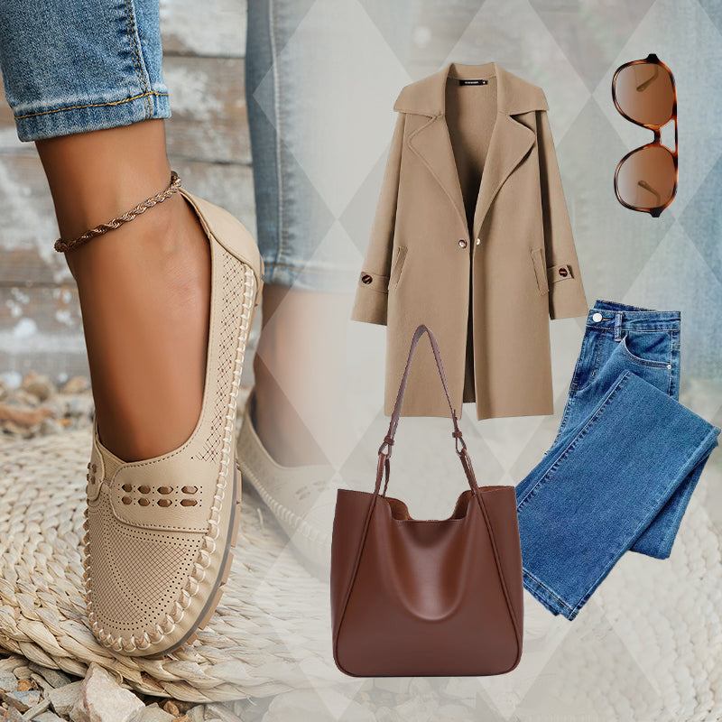Leichte, bequeme und atmungsaktive flache Schuhe für Damen