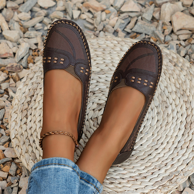 Leichte, bequeme und atmungsaktive flache Schuhe für Damen