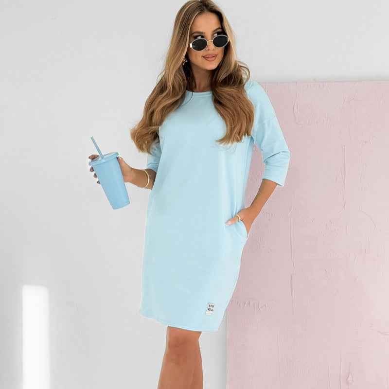 Mira | Dress with 3/4 Sleeves and Pockets