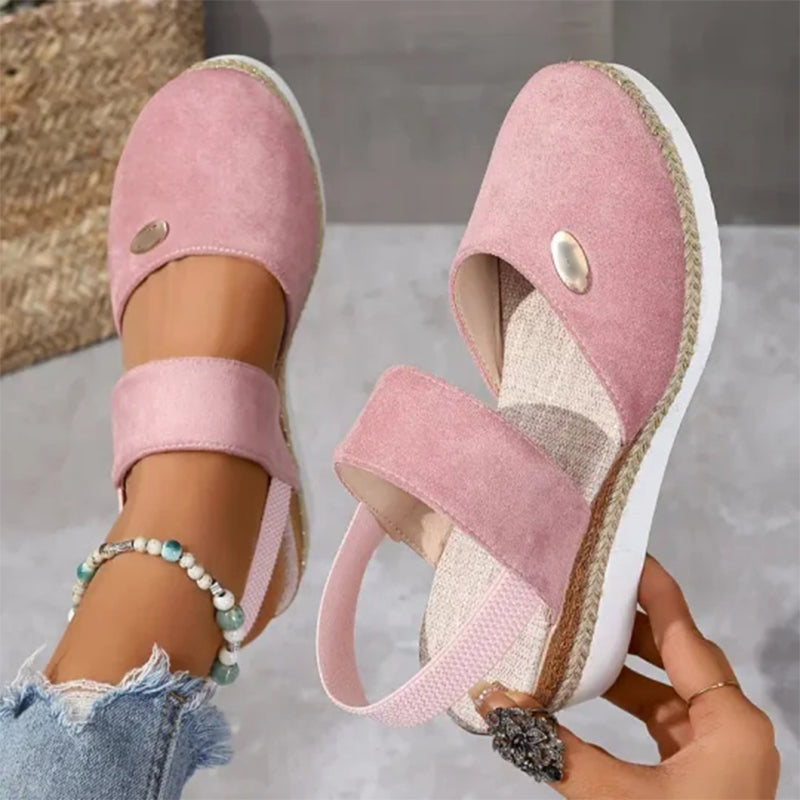 Elegante Riemchen-Sandalen mit bequemen Keilabsätzen