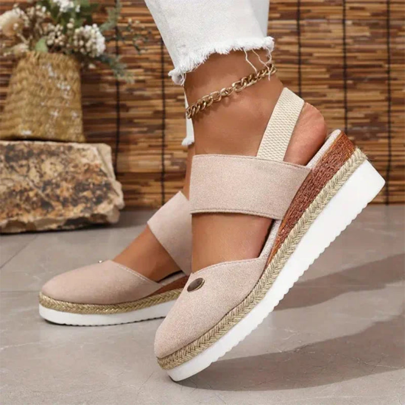 Elegante Riemchen-Sandalen mit bequemen Keilabsätzen