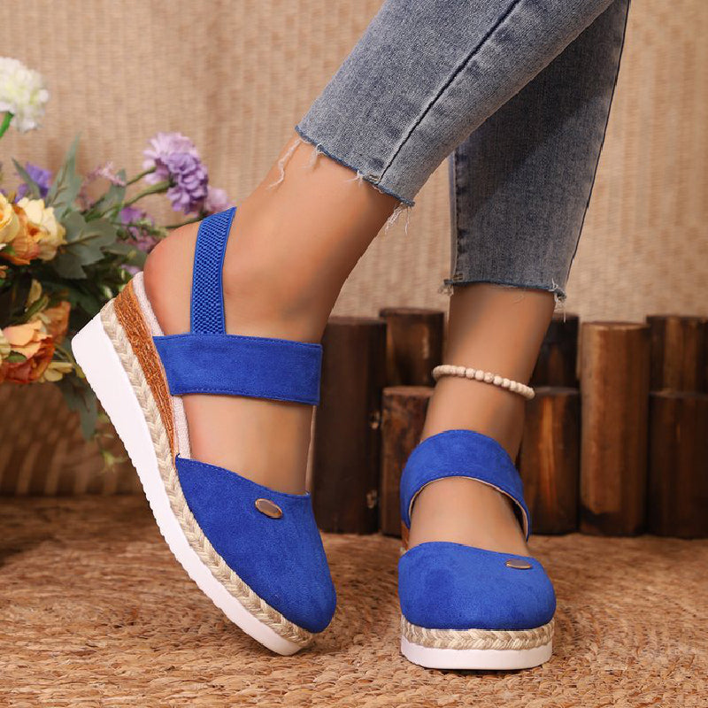 Elegante Riemchen-Sandalen mit bequemen Keilabsätzen