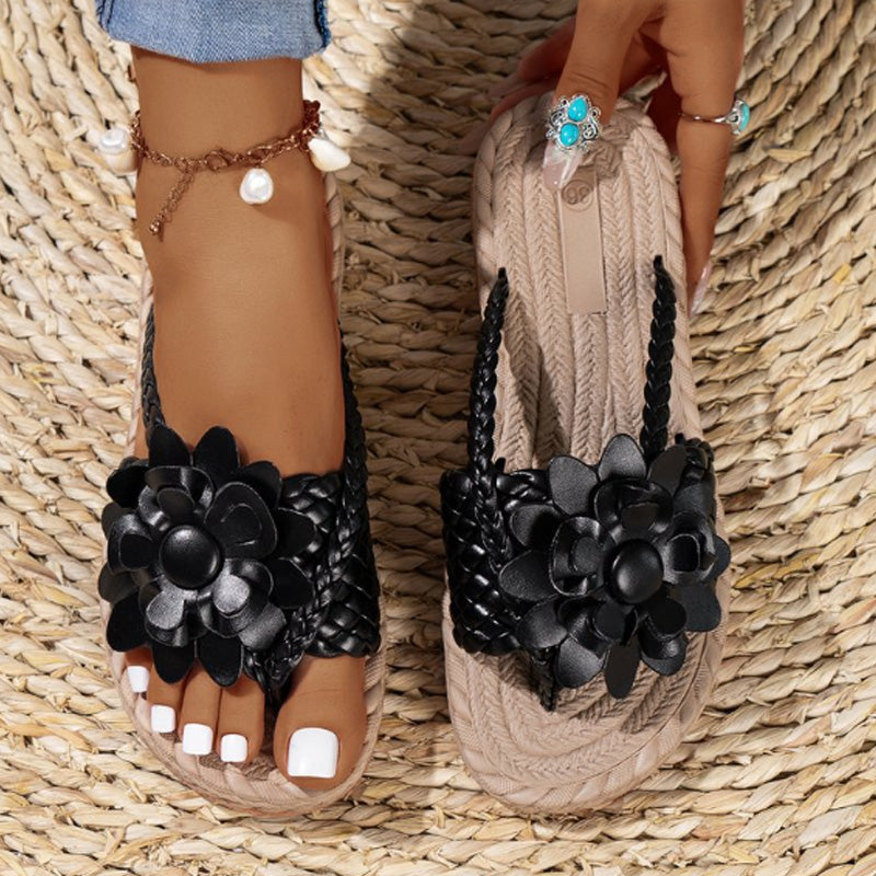 Blumengewickelte Damensandalen mit 50 % Rabatt, limitierte Edition