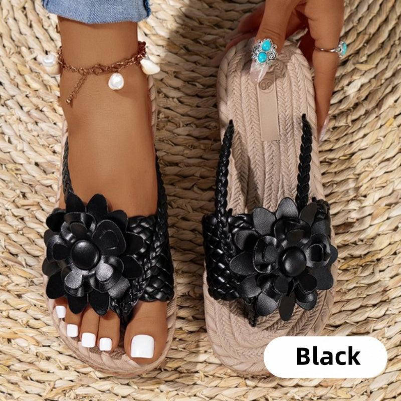 Blumengewickelte Damensandalen mit 50 % Rabatt, limitierte Edition