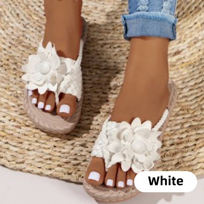Blumengewickelte Damensandalen mit 50 % Rabatt, limitierte Edition