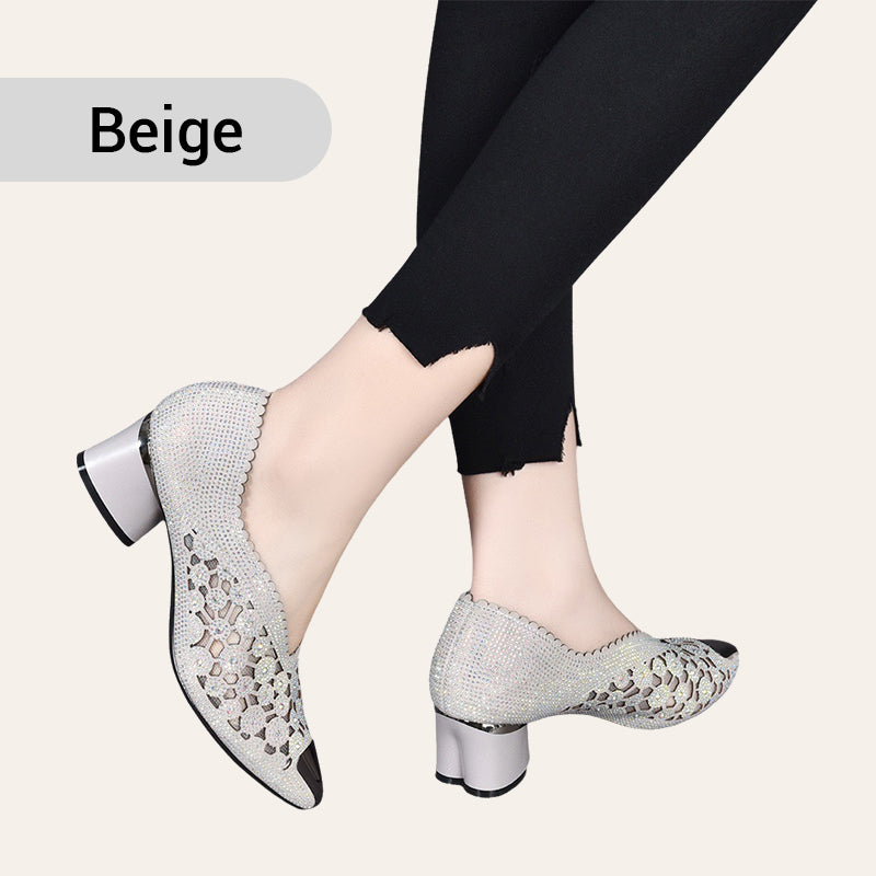 Neuheit 2025đ Mesh-Sandalen mit Strass und hohen AbsĂ€tzen - Limitierte Edition mit 52% Rabatt