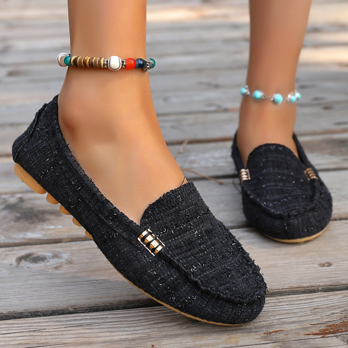Patchwork-Mokassins mit Leopardenmuster für Damen - Trendiger Stil und garantiert hoher Komfort