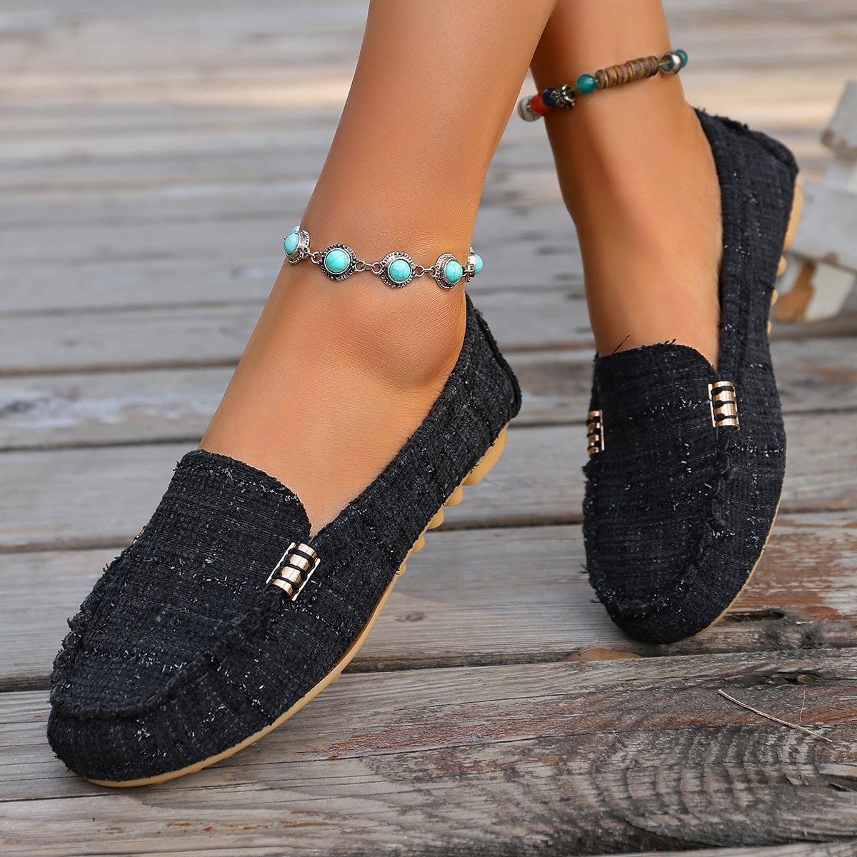 Patchwork-Mokassins mit Leopardenmuster für Damen - Trendiger Stil und garantiert hoher Komfort