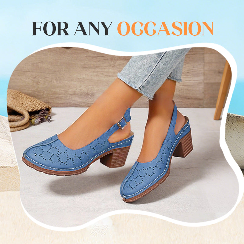 Damenschuhe mit geformten High Heels - Sommeredition mit 50% Rabatt im Sommerschlussverkauf