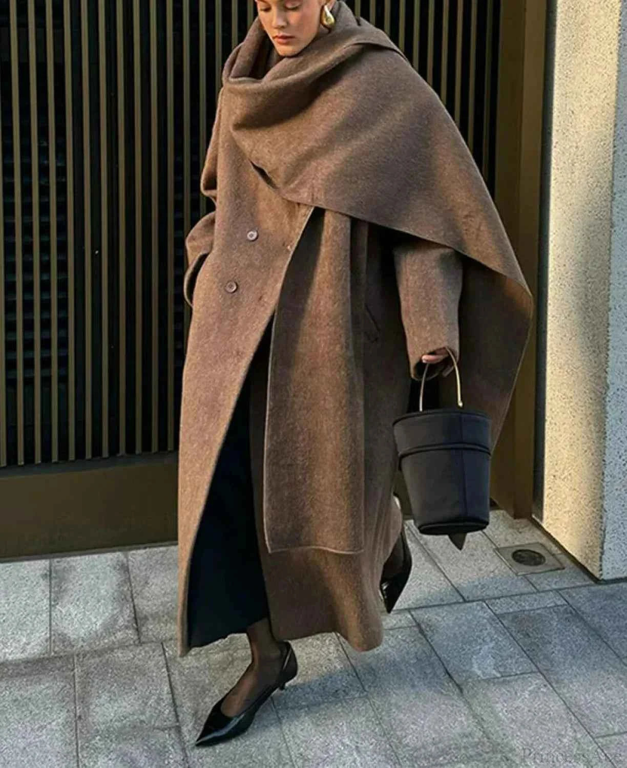 Modischer Damen Street Style Doppelreihige Reversmantel