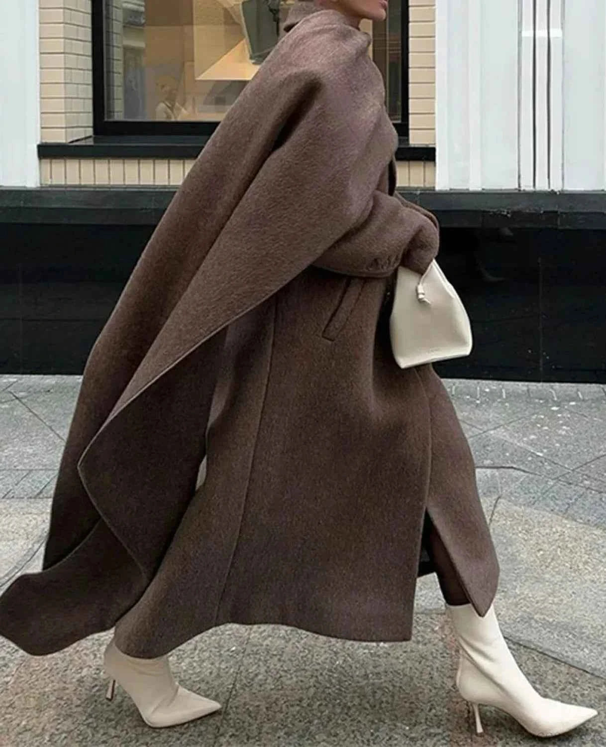 Modischer Damen Street Style Doppelreihige Reversmantel