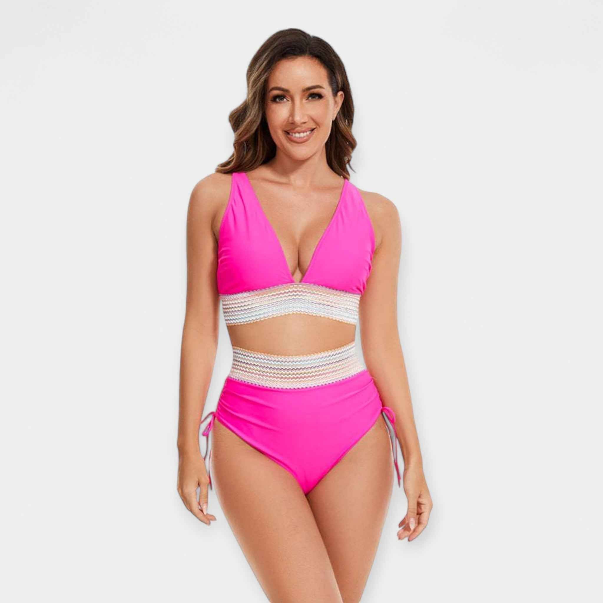 Hochtaillierter Bikini mit Polsterung