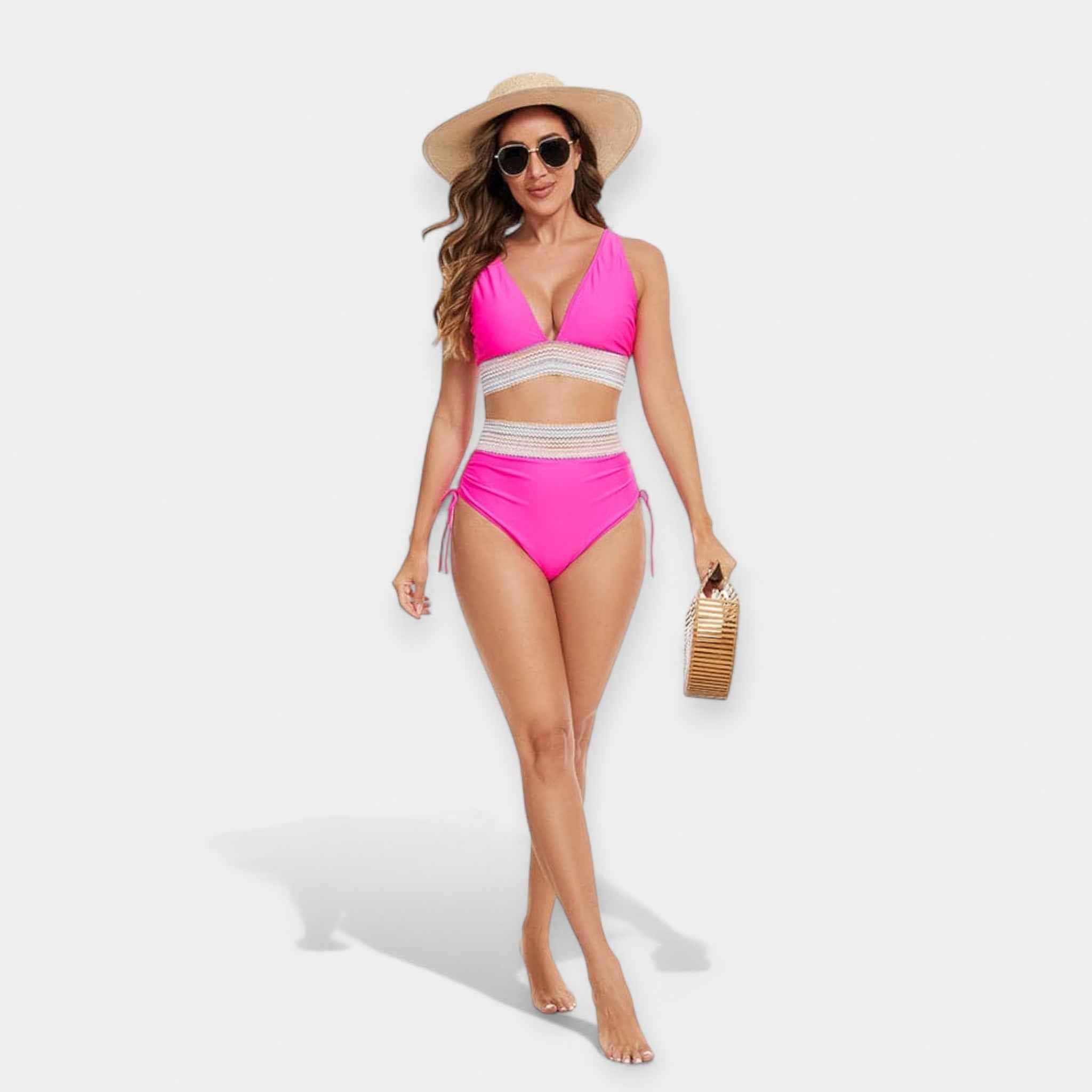 Hochtaillierter Bikini mit Polsterung