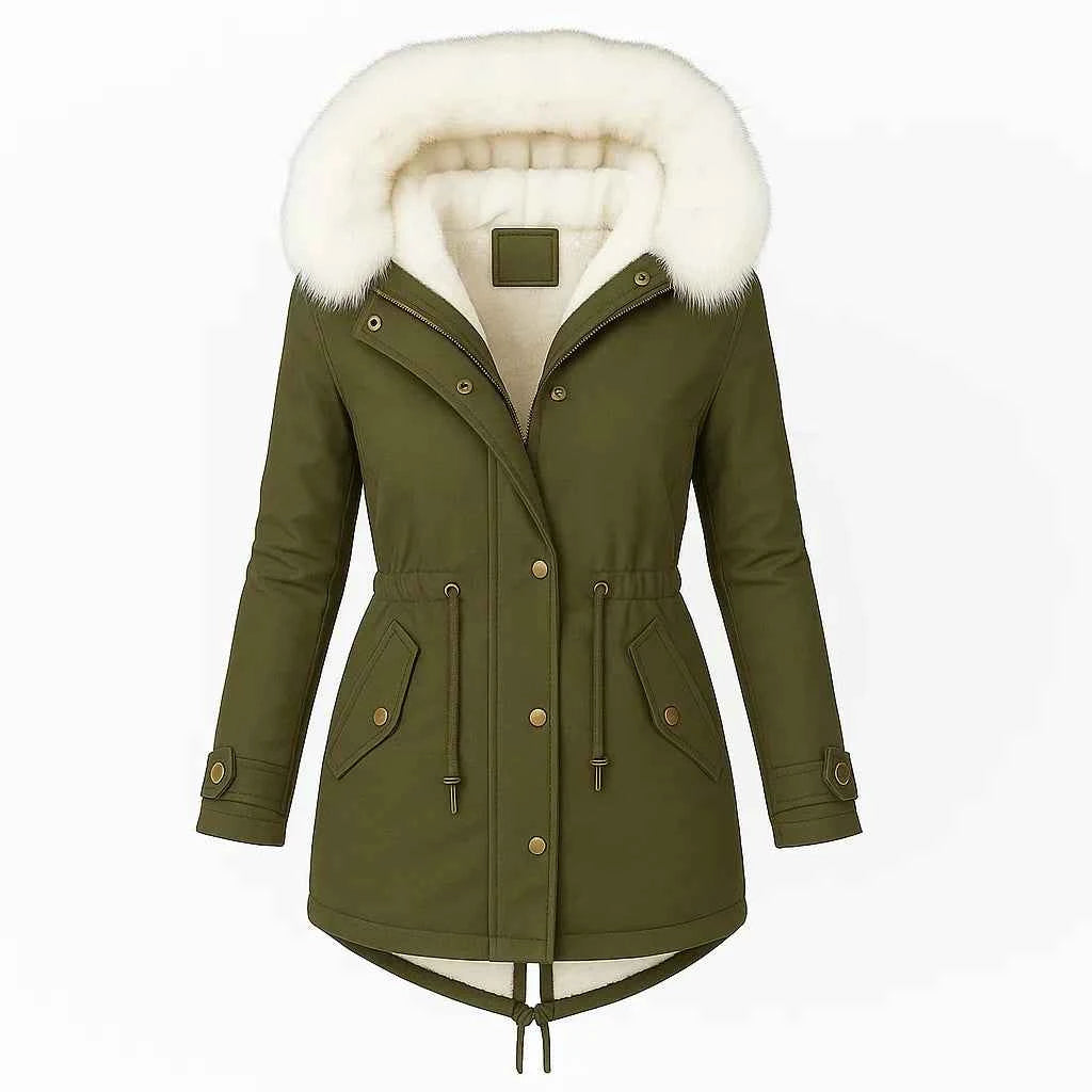 Aurora: Elegant Green Winter Coat