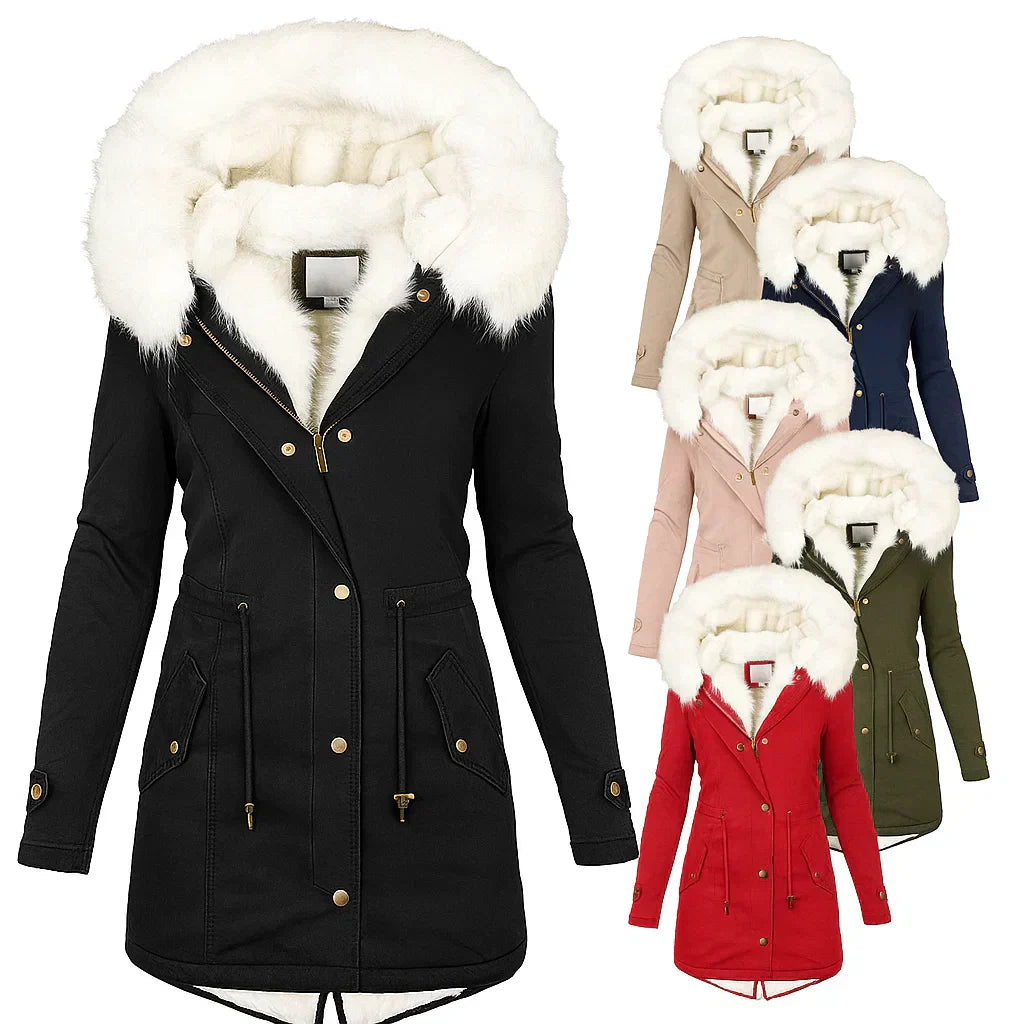 Aurora Rosa Wintermantel — luxuriös, gemütlich und elegant für einen schicken Winterlook