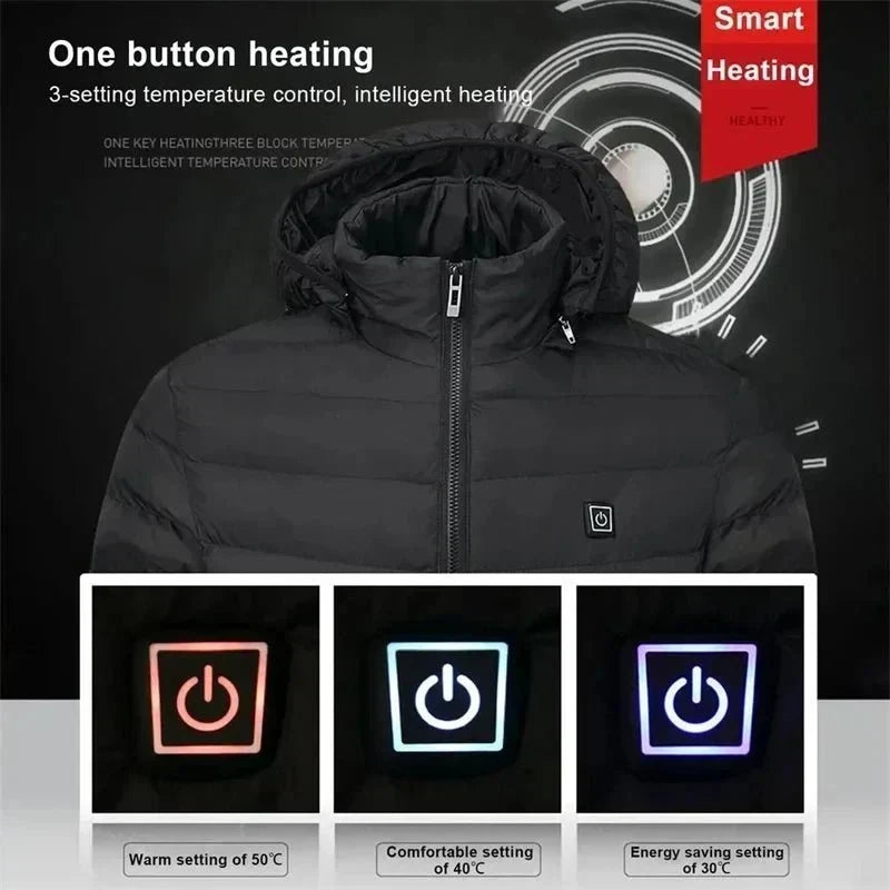 Unisex Aufladbare Beheizte Winterjacke - Einstellbare Heizzonen