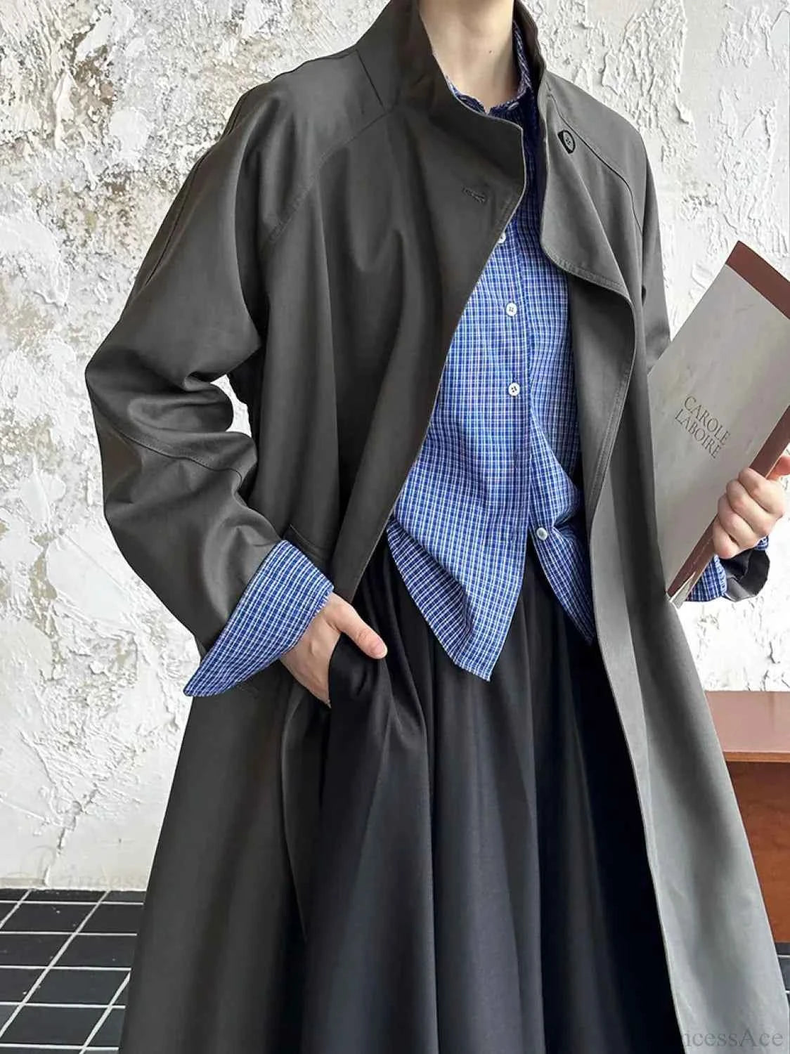 Oversized Trenchcoat mit auffälligen Reversen – Stilvoller und bequemer lockerer Mantel