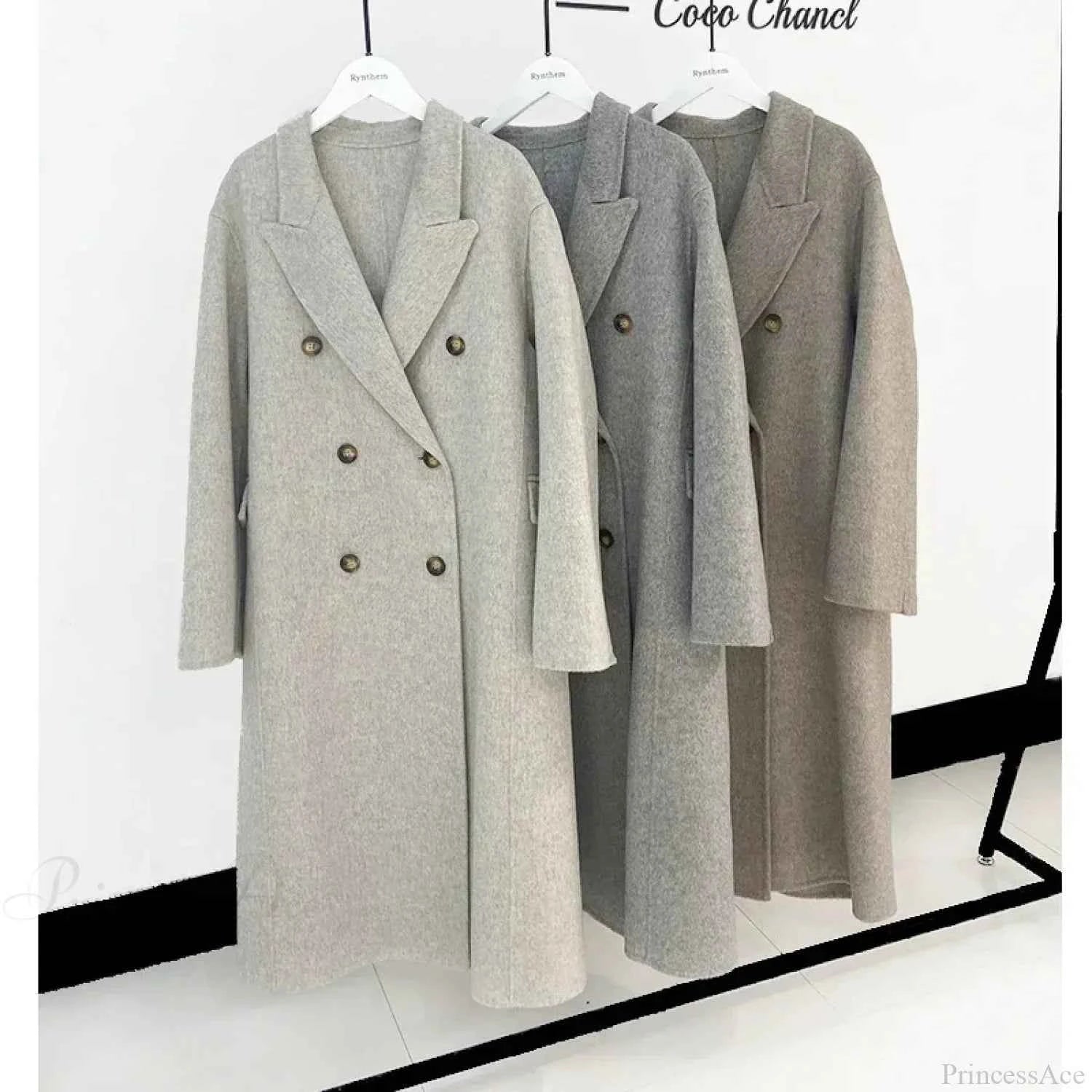 Eleganter Überknopflöcher-Kaschmierre-Wollmantel für Wärme und Stil