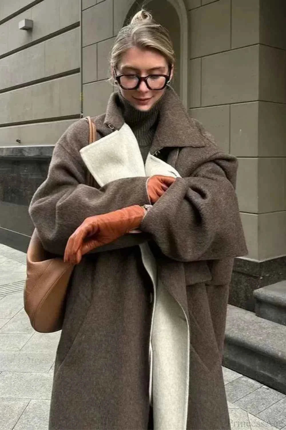 Elegant und Vintage Doppelter Wollmantel