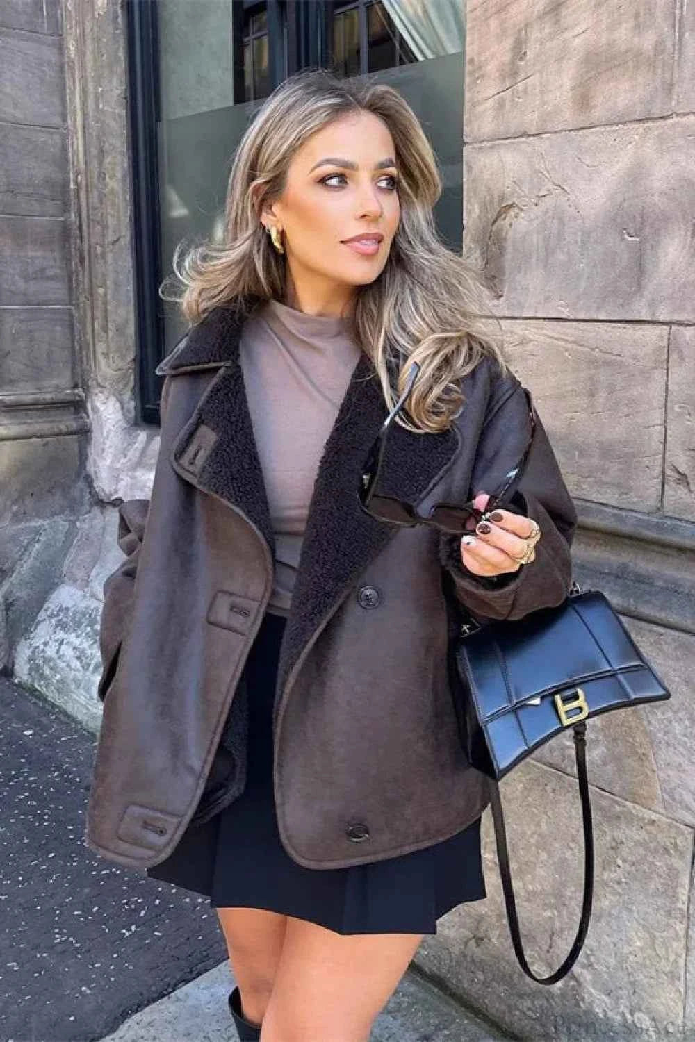 Vintage Wendbarer Fleece-Mantel für Damen, entspannt und warm, stilvoll und komfortabel