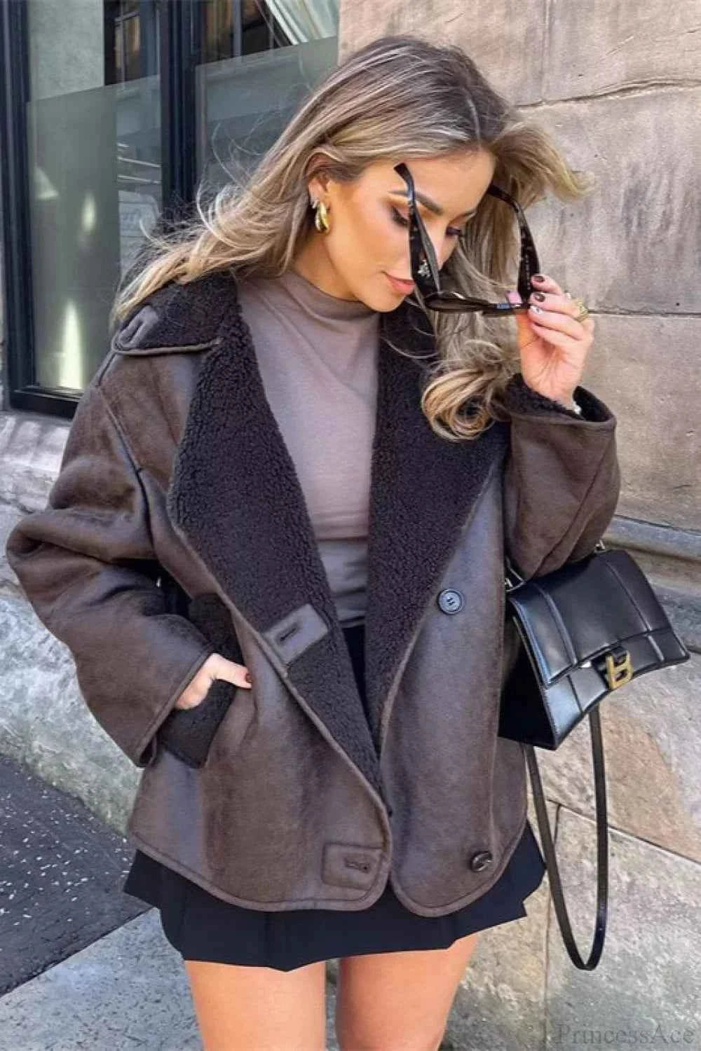 Vintage Wendbarer Fleece-Mantel für Damen, entspannt und warm, stilvoll und komfortabel