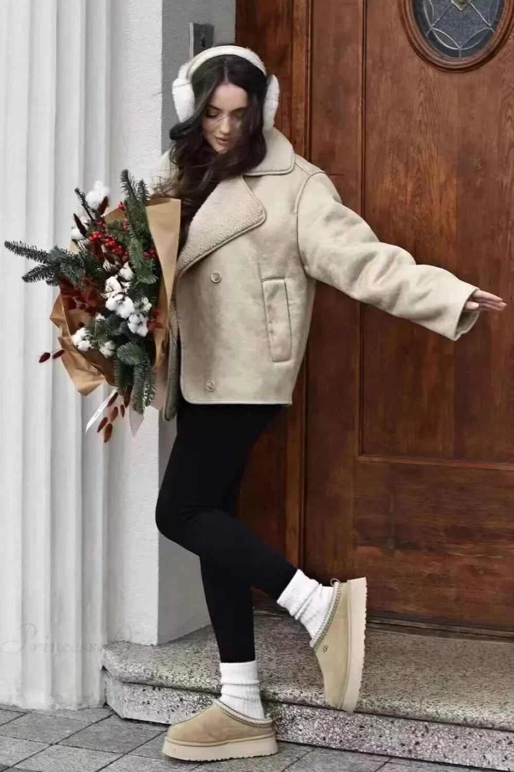 Vintage Wendbarer Fleece-Mantel für Damen, entspannt und warm, stilvoll und komfortabel