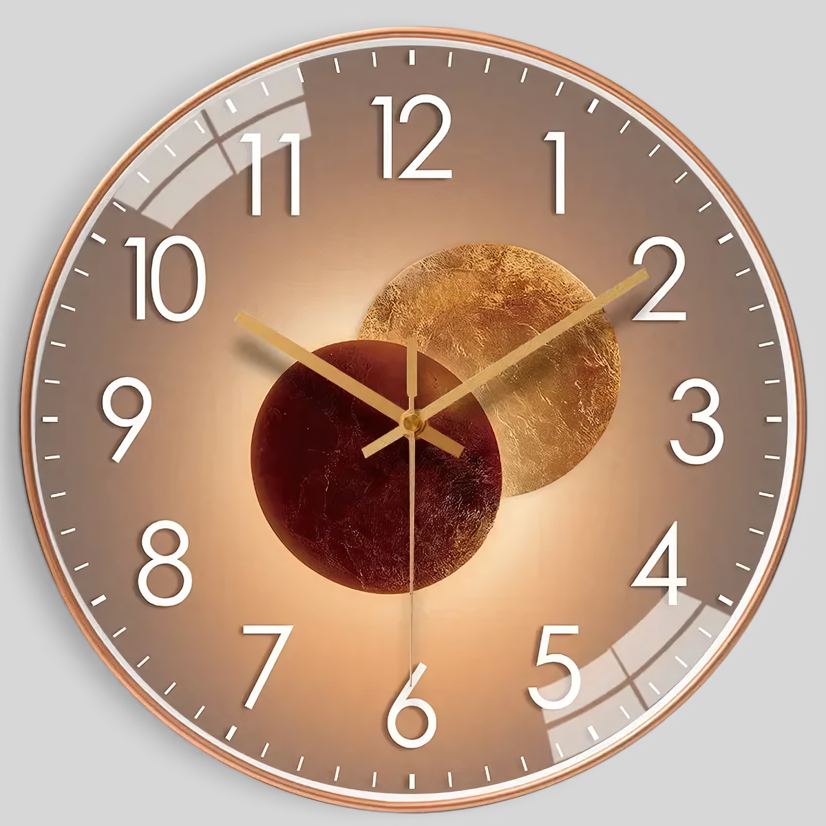Moderne Wanduhr Rund - Leises Uhrwerk, großes Zifferblatt Ø 30 cm