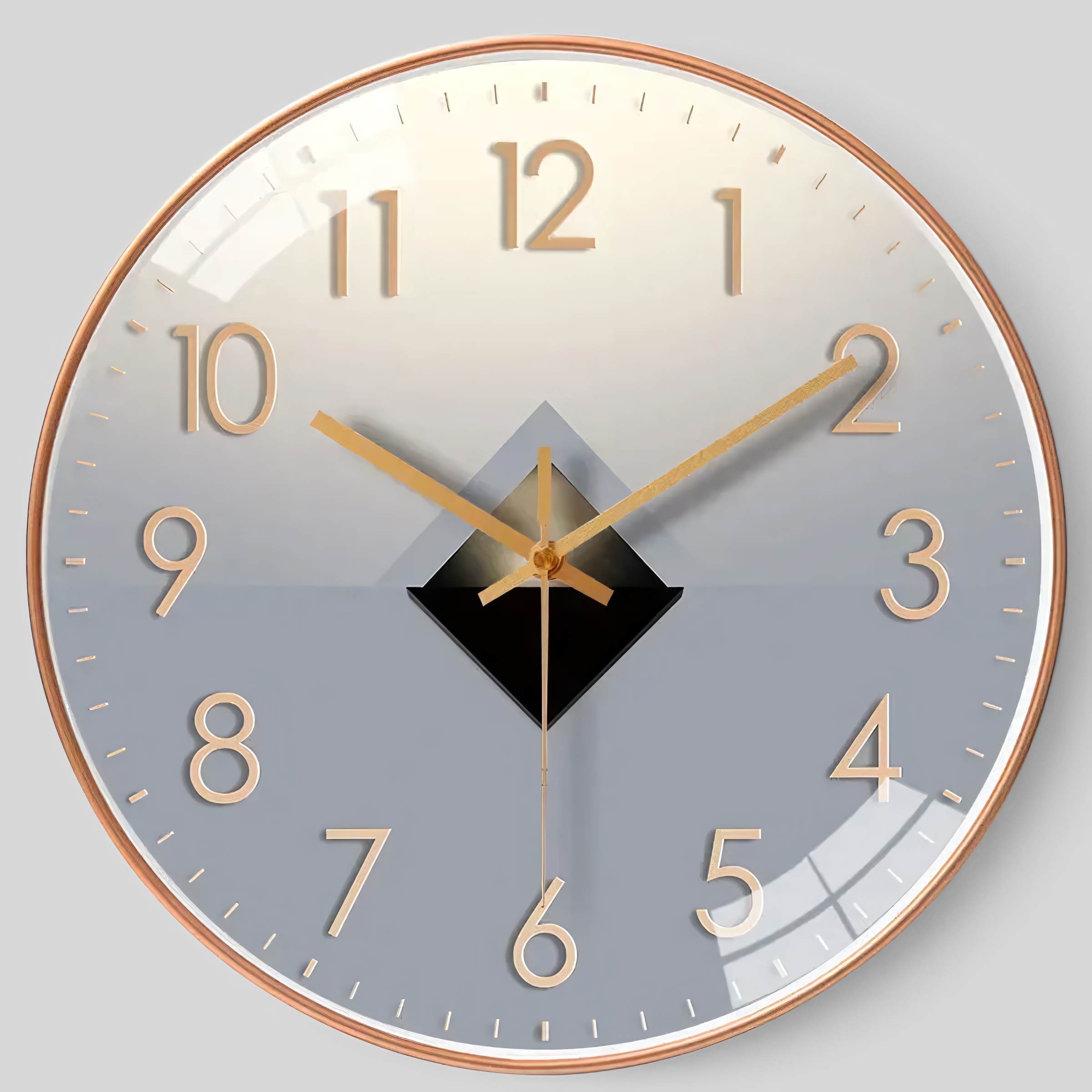 Moderne Wanduhr Rund - Leises Uhrwerk, großes Zifferblatt Ø 30 cm