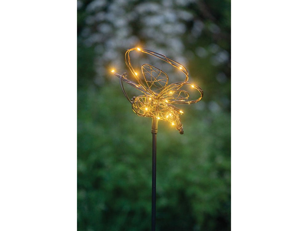Solarbetriebene Gartennadeln - Schmetterling- und Vogelmotive