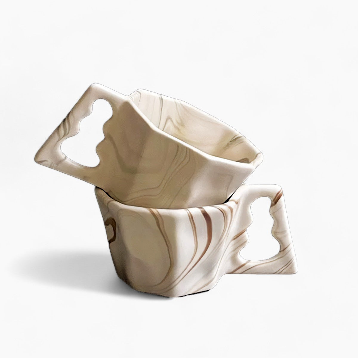 Unique octagonal ceramic mug home accessories