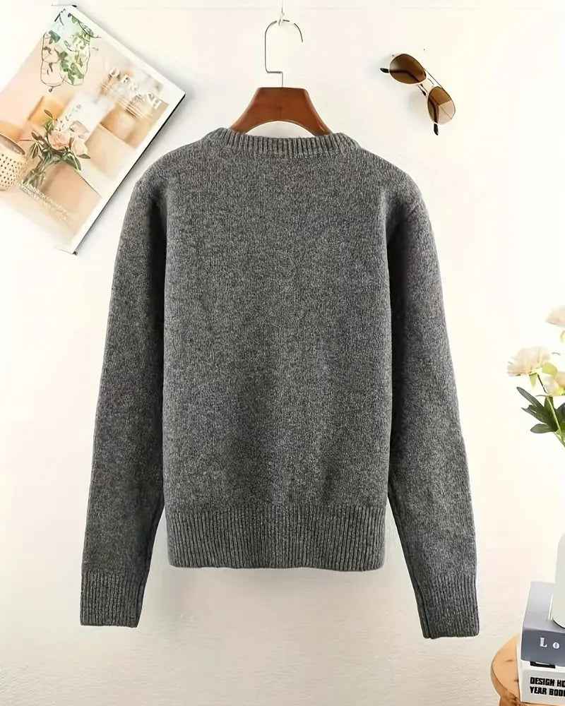 Fit Solid-Farbe Long-Sleeve Cardigan