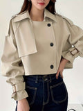 Sophistischer eleganter doppellagiger Trenchcoat für Damen