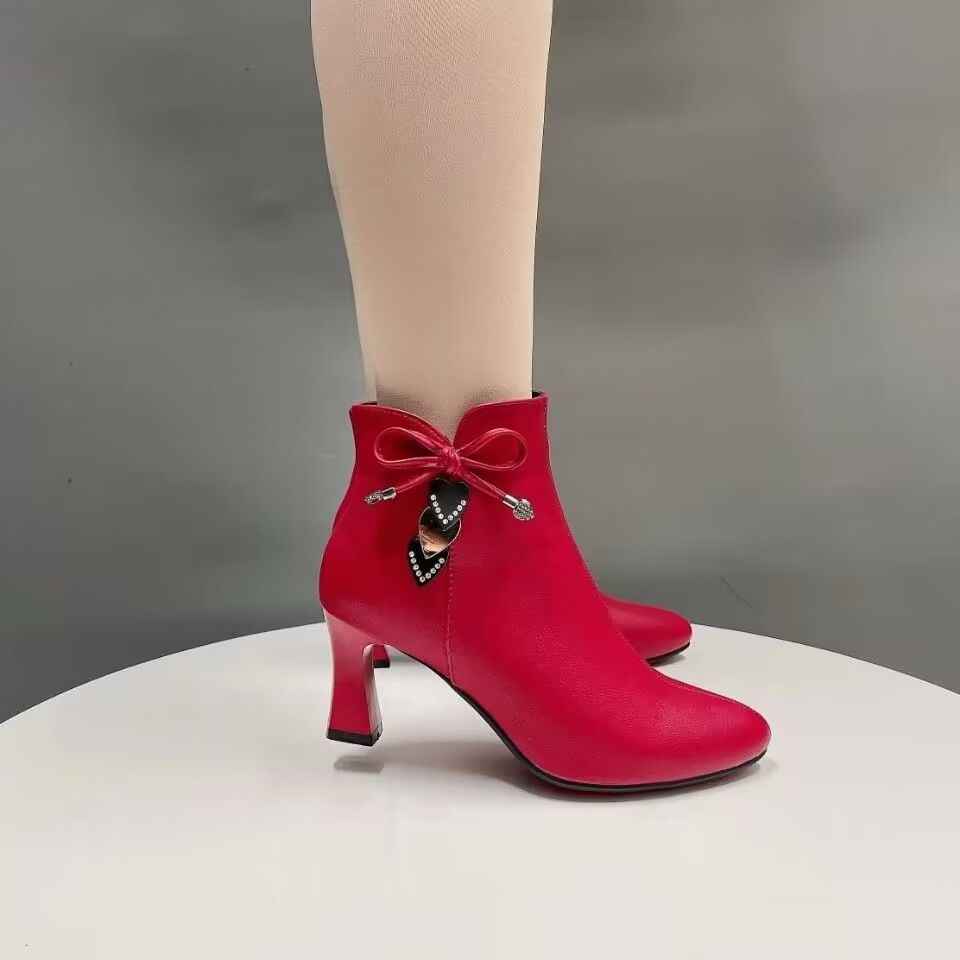 Elegante spitze Ankle-Boots mit stilvoller Schleifenverzierung